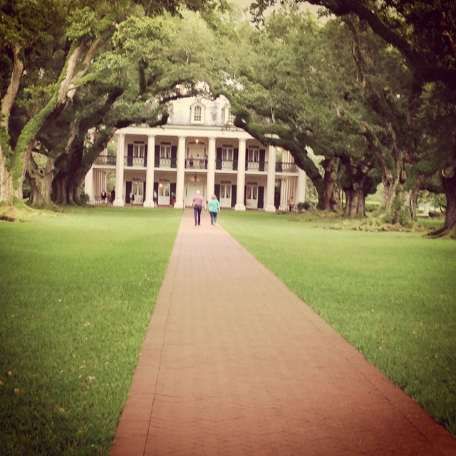 Oak Alley Plantation's wrap-around balconies and porches make for a grand entrance to the home.