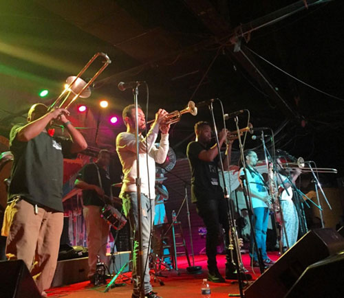 Rebirth Brass Band plays at the Maple Leaf Bar in New Orleans.