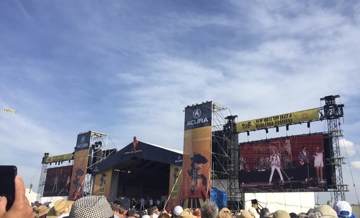 A stage at New Orleans Jazz Fest